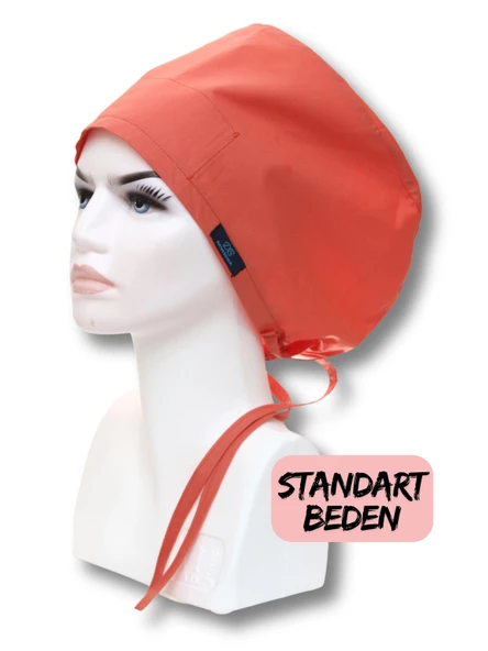 Standart Beden Tarçın Tek Renk Cerrahi Bone  Hemşire Sağlıkçı Hastane Bonesi
