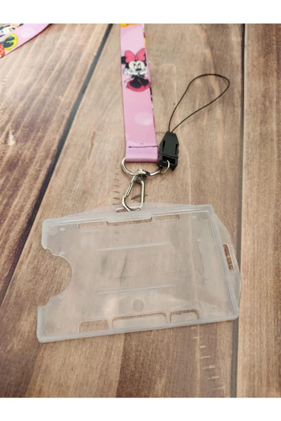 Minnie Lila Kart Askısı Yaka Kartı Boyun Askı Ipi Telefon Askısı - 2