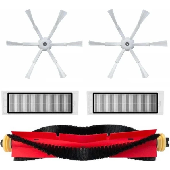 Srfn Ticaret Xiaomi Roborock S50 S51 S55 Yeni Nesil 6 Kollu Yan Fırça Seti - 5 Parça