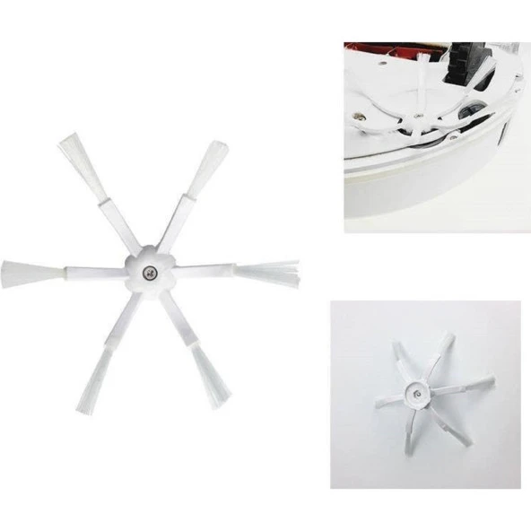Srfn Ticaret Xiaomi Roborock S7 Yeni Nesil 6 Kollu Beyaz Yan Fırça - 4 Adet - Resim 4