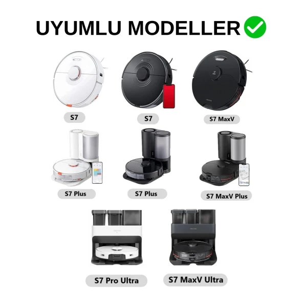 Srfn Ticaret Roborock S7+ Uyumlu - 14 Parça Mega Set - Resim 2