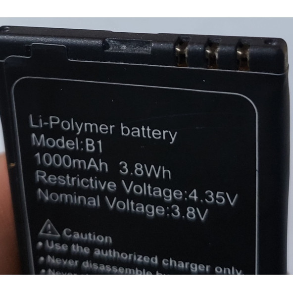 lityum batarya 1000 mah 3.8 volt telefon, navigayon, tablet vb 4 adet niu b1 - 4