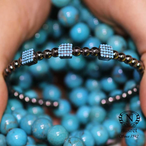 925 Ayar Gümüş Toplu Siyah Rodajlı Taşlı Bilezik ürün görseli