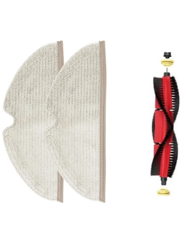 Dijitaldepodan Roborock S5 Max Aksesuar Seti 2 Adet Tam Yüzeyli Fiber Mop Bezi 1 Adet Ana Fırça ürün görseli 1