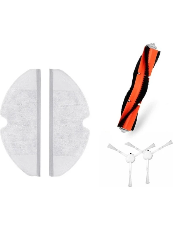 Dijitaldepodan Xiaomi Mijia 1c Vacuum Mop Set 2 Adet Fiber Mop Bezi 2 Adet Yan Fırça 1 Adet Ana Fırça ürün görseli 1