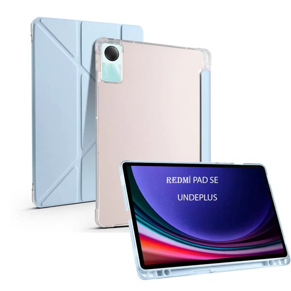 Xiaomi Redmi Pad SE 11inç Kılıf Kalem Bölmeli Trifolding Case - 6