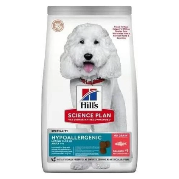 Hills Hypo-Allergenic Somonlu Orta Irk Yetişkin Köpek Maması 2,5 Kg