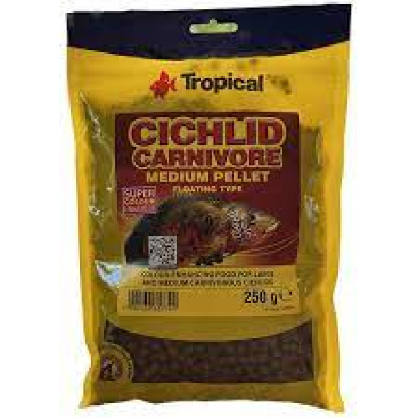 Tropical Cichlid Carnivore Medium Pellet 250gr