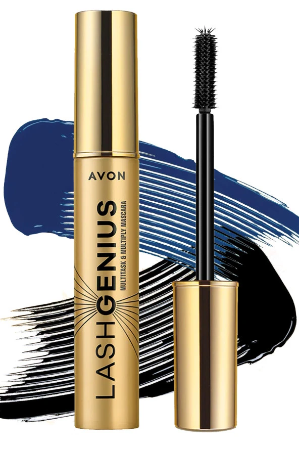 AVON True Lash Genius 5 Etkili Mavi Siyah Maskara Ve Maskara Bazı Paketi - Resim 2