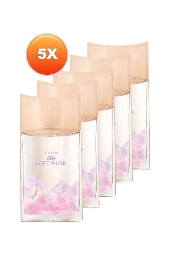 AVON Lily Soft Musk Kadın Parfüm Edt 50 ml Beşli Set