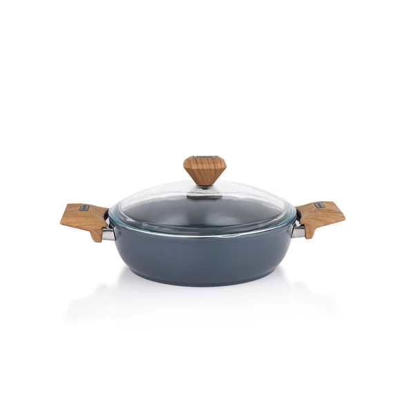 Schafer Fiesta Seramik Basık Tencere 24 Cm-Siyah - 5