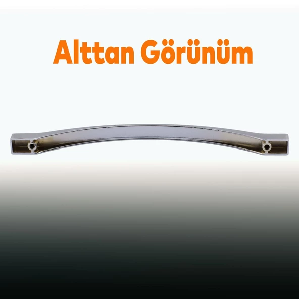 Siena (160 MM-16.0 CM) Düz Mobilya Mutfak Dolabı Çekmece Dolap Kapak Kulpu Kulbu Krom Metal Kulpları - 4
