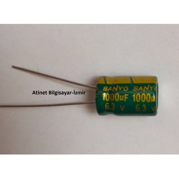 (Orjinal) SANYO 1000Uf 6.3V (8X12Mm) Elektrolitik Kondansatör