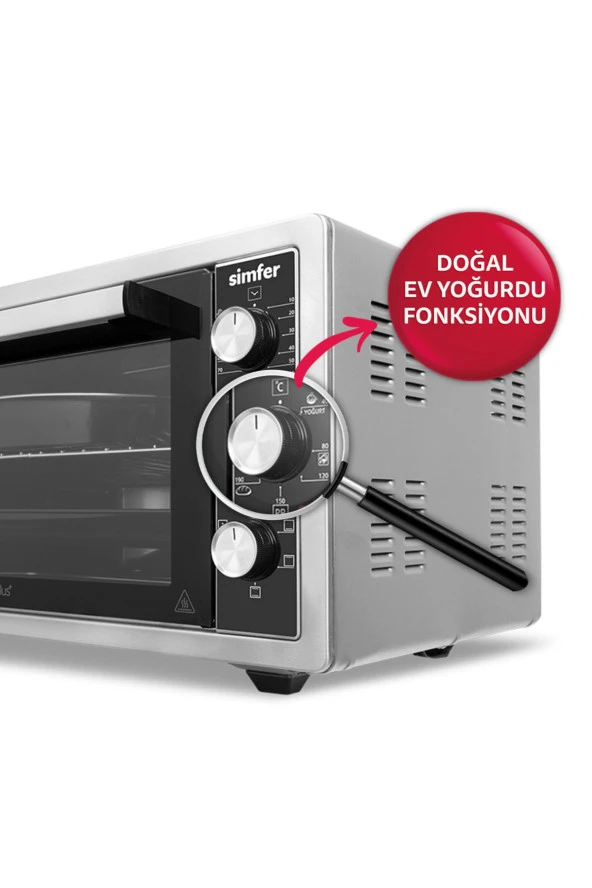 Simfer 4543 Inox 45 Litre Turbo Midi/mini Fırın - Resim 3