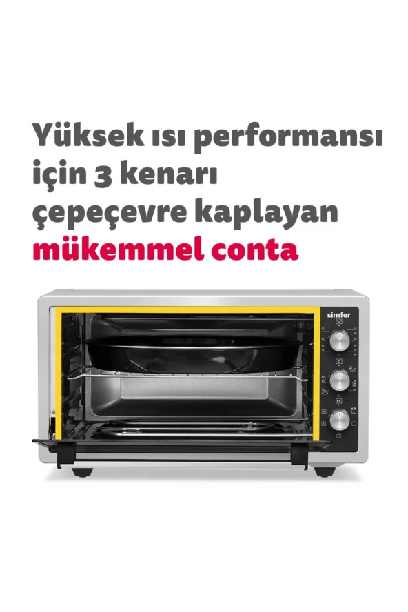 Simfer 4543 Inox 45 Litre Turbo Midi/mini Fırın - Resim 6