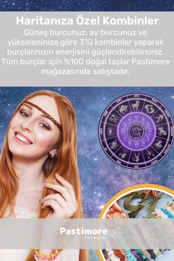 Unisex Koç Burcu Enerjisini Yükselten Doğal Taş Bileklik Koç Burçları Için Burç Taşı Bileklik - 2