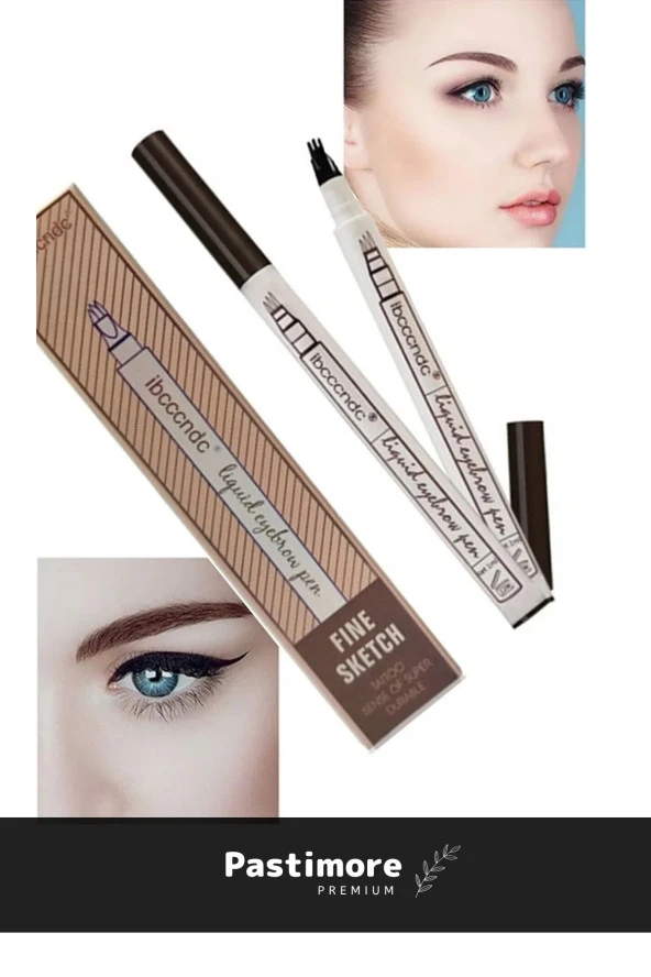 Premium Suya Dayanıklı 4 Mikro Uçlu Kaş Kalemi Şekillendirme Boyama Rimeli - 2