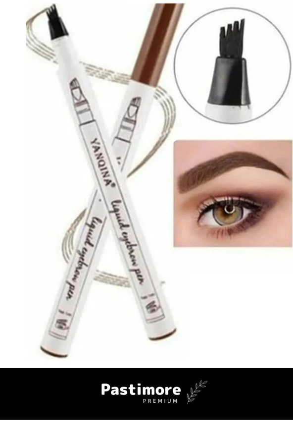 Premium Suya Dayanıklı 4 Mikro Uçlu Kaş Kalemi Şekillendirme Boyama Rimeli - 3