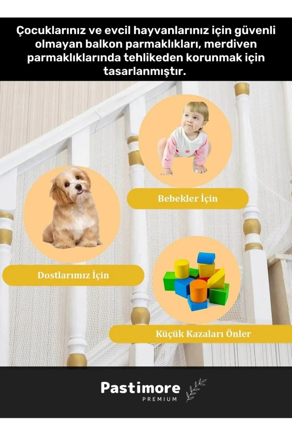 Özel Üretim Kaliteli Merdiven Balkon Güvenlik Filesi Bebek Çocuk Evcil Hayvan Koruma Bariyeri File - 3