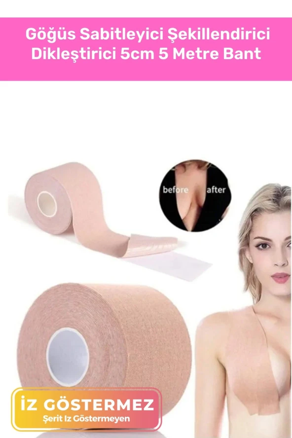 Premium Suya Terlemeye Dayanıklı Göğüs Sabitleyici Şekillendirici Dikleştirici 5cm 5 Metre Bant ürün görseli 1