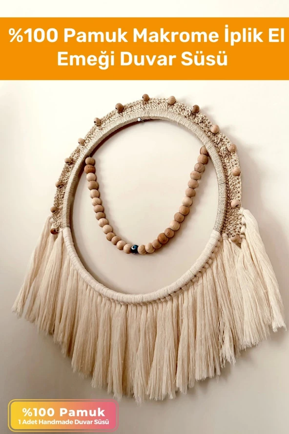 Özel Üretim 100 Pamuk Makrome İplik El Emeği İşçiliği Ev Bahçe Duvar Süsü Dekorasyon Aksesuarları ürün görseli 1