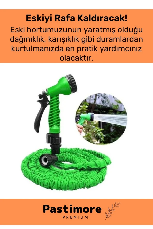 Dayanıklı Kırılmaz 3 Modlu Uzayan Bahçe Sulama Araç Yıkama Hortumu 30 Metre - 3