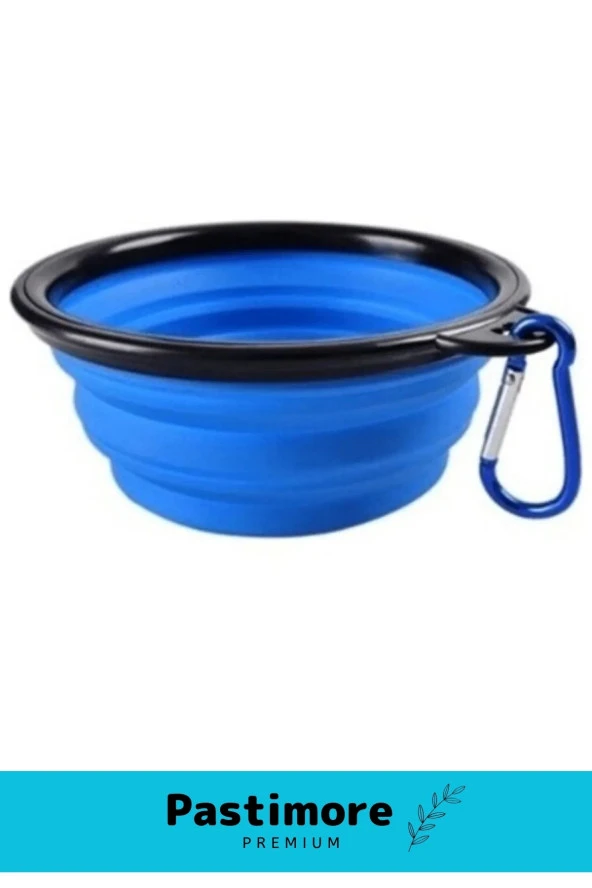 Pratik Taşınabilir Açılıp Katlanabilir Askı Aparatlı Yüksek Kaliteli Silikon Kedi Köpek Mama-Su Kabı - 2