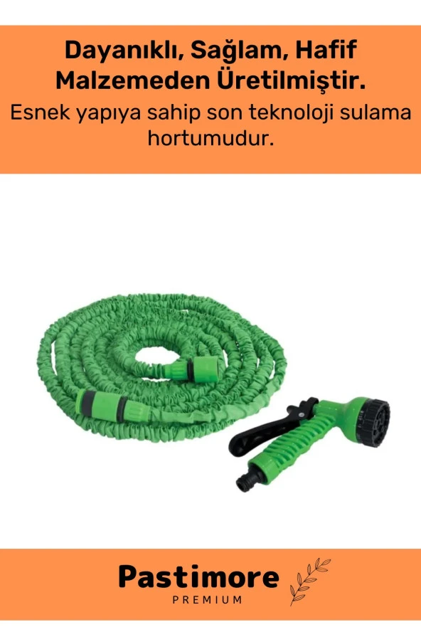 Dayanıklı Kırılmaz 3 Modlu Uzayan Bahçe Sulama Araç Yıkama Hortumu 5 /15 Metre - 2