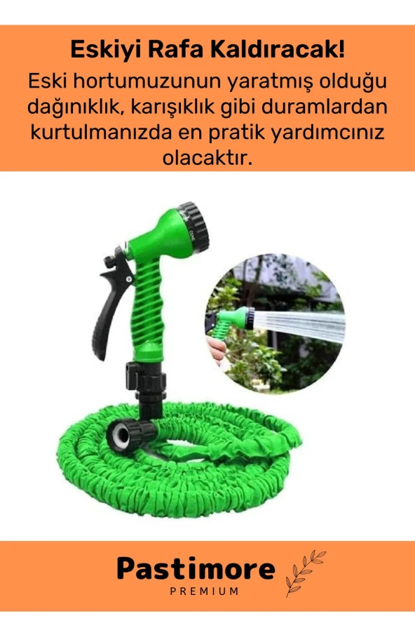 Dayanıklı Kırılmaz 3 Modlu Uzayan Bahçe Sulama Araç Yıkama Hortumu 5 /15 Metre - 3