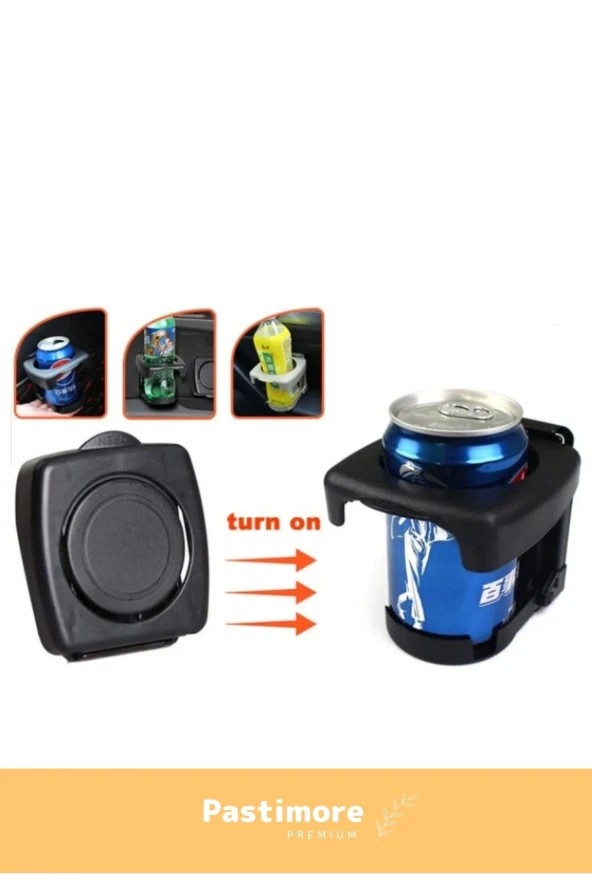 Premium Pratik Portatif Araba Ofis Koltuk Motor Bisiklet Masa Katlanan Bardak Şişe İçecek Tutucu - 3