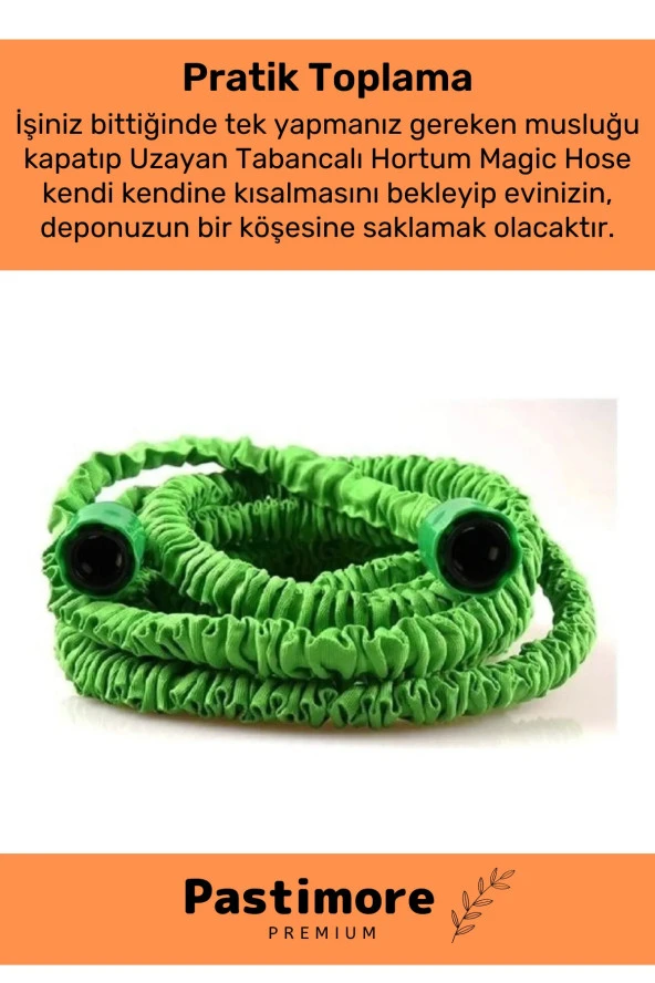 Dayanıklı Kırılmaz 3 Modlu Uzayan Bahçe Sulama Araç Yıkama Hortumu 5 /15 Metre - 4