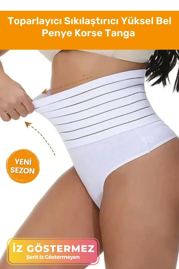 Özel Üretim Basen Toparlayıcı Bel Inceltici Kalça Sıkılaştırıcı Yüksel Bel Kadın Penye Korse Tanga