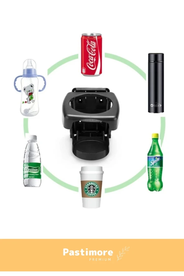 Premium Pratik Portatif Araba Ofis Koltuk Motor Bisiklet Masa Katlanan Bardak Şişe İçecek Tutucu - 4