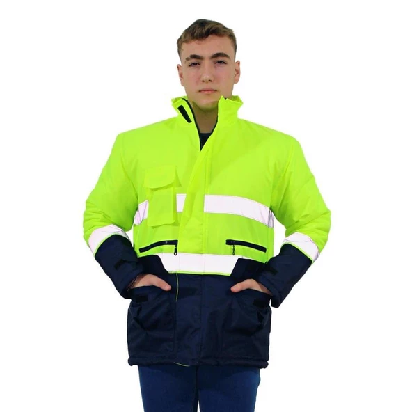 Persmont RUK13 Fosforlu Yeşil Reflektörlü Uzun Kaban  2XL ürün görseli