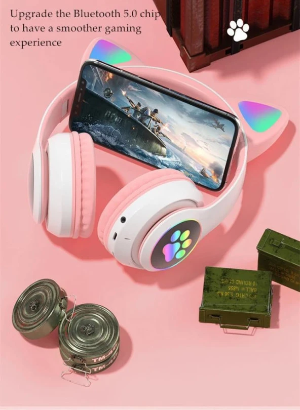 Torima STN-28 Pembe Kulak Üstü Kablosuz Bluetooth Kulaklık - 7