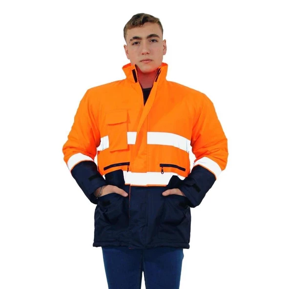 Persmont RUK14 Fosforlu Turuncu Reflektörlü Uzun Kaban  M - Resim 3