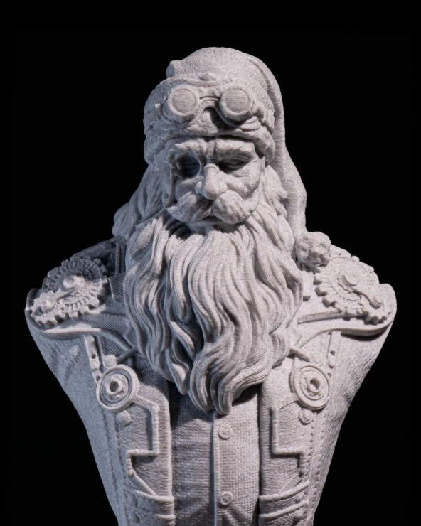 Steampunk Noel Baba Büst-Biblo Yılbaşı Dekoru-Büyük Boy 20 CM - 5