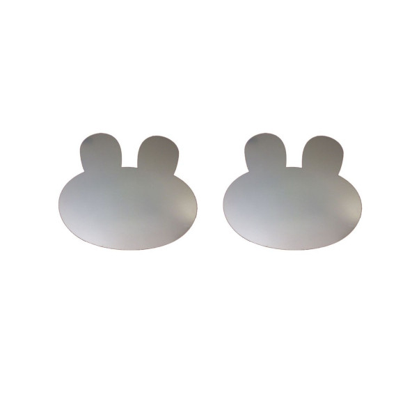 AYNALI DUVAR SÜSÜ (STİCKER) 2 ADET TAVŞAN ŞEKİLLİ 20X20X0,6CM - 2