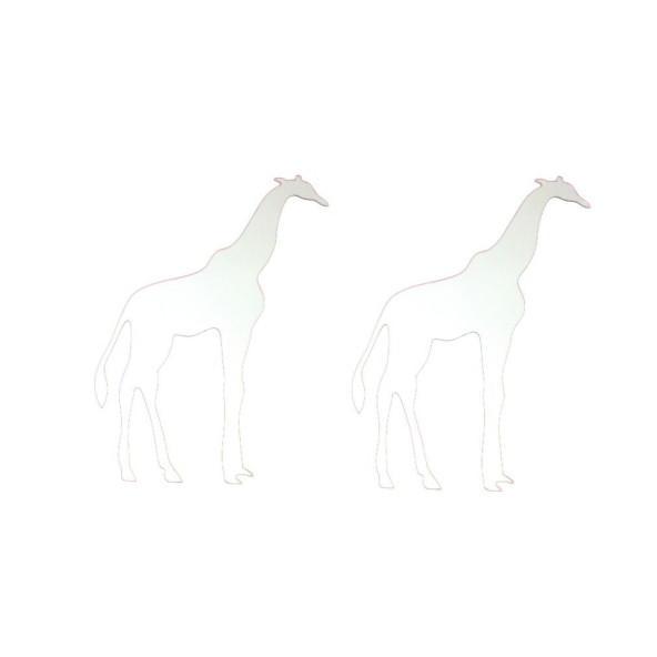 AYNALI DUVAR SÜSÜ (STİCKER) 2 ADET ZÜRAFA ŞEKİLLİ 20X14X0,6CM - 2