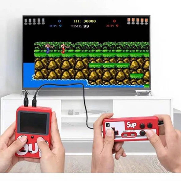 Torima GC-01 Çift Kol 400 Nostalji Oyunlu Mini Atari Sarı - 2
