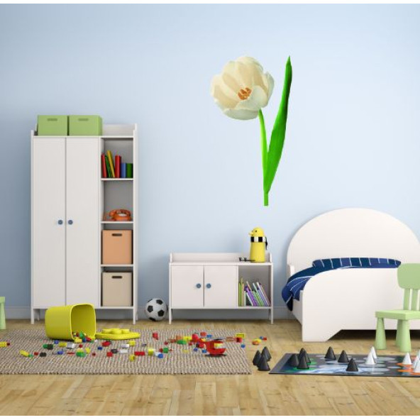 DUVAR SÜSÜ (STİCKER) 2 ADET ÇİÇEKLİ ŞEFFAF FİLMLİ PVC 70X50X0,5CM