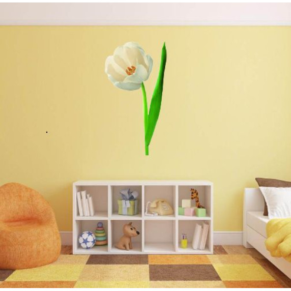 DUVAR SÜSÜ (STİCKER) 2 ADET ÇİÇEKLİ ŞEFFAF FİLMLİ PVC 70X50X0,5CM - 4