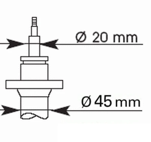 BMW E30 ASPART İNCE TİP ÖN AMORTİSÖR 31321133224 - Resim 2