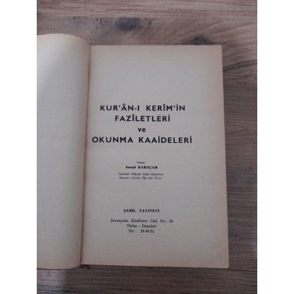 Kur'an-ı Kerim'in Faziletleri ve Okunma Kaaideleri (ikinci el ürün) - 2