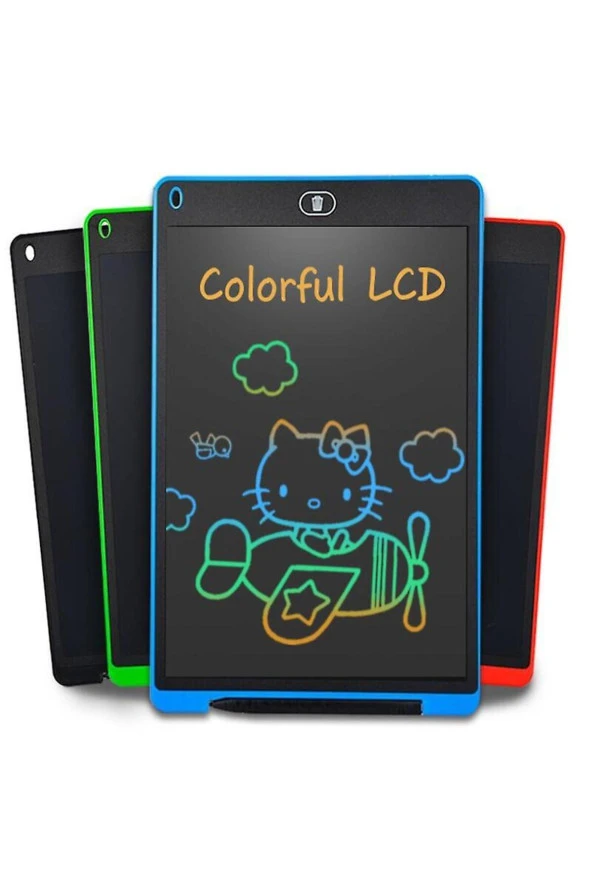 12" Büyük Boy Dijital Çocuk Yazı Tahtası RENKLİ YAZAR Grafik Çizim ve Resim Tableti LCD