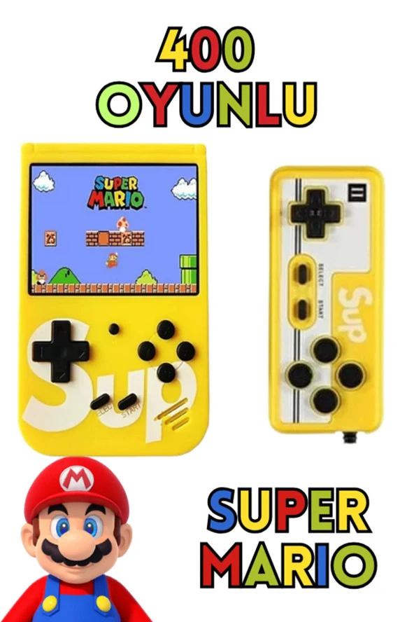 Taşınabilir 400 Oyunlu Mini Atari 2 Kişilik Oyun Konsolu Retro Klasik Oyun Makinesi