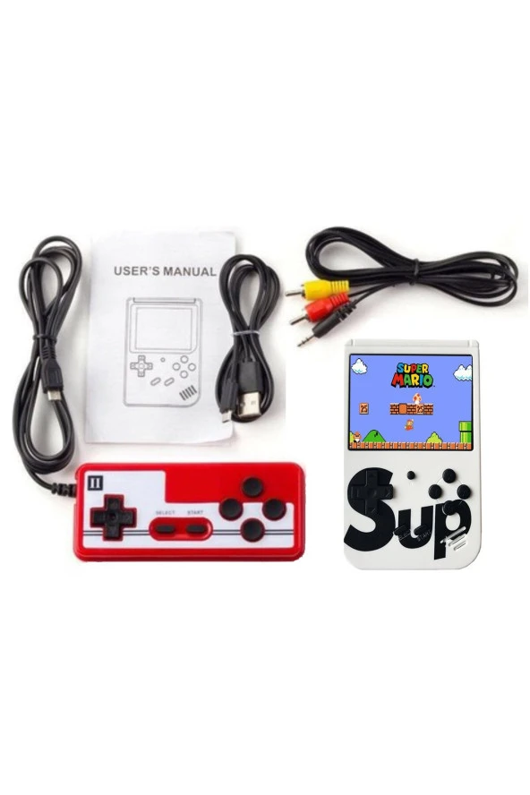 Sup Taşınabilir 400 Oyunlu Mini Atari 2 Kişilik Oyun Konsolu Retro Klasik Oyun Makinesi