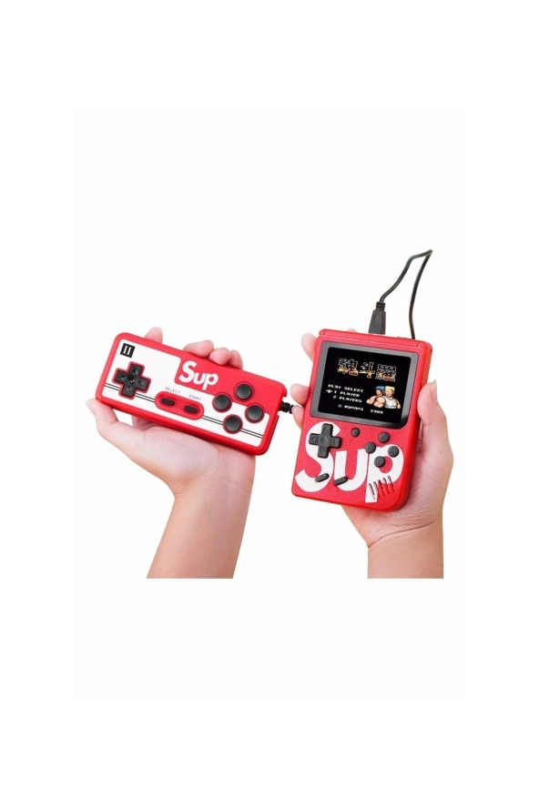 Sup Taşınabilir 400 Oyunlu Mini Atari 2 Kişilik Oyun Konsolu Retro Klasik Oyun Makinesi - 4