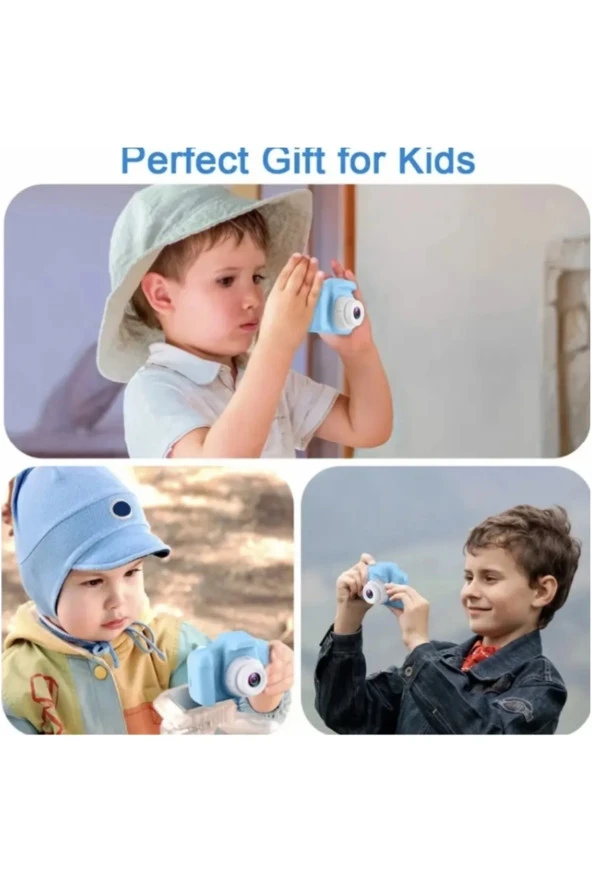 Doğum Günü Hediyesi Çocuklar İçin Dijital Fotoğraf Makinesi,5 Adet Oyunlu 4GB SD Kart Hediyeli - 4