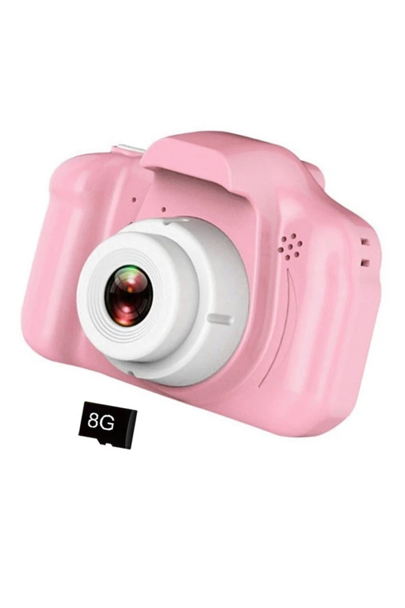 Mini 1080p Hd Kamera Çocuklar Için Dijital Fotoğraf Makinesi 5 Adet Oyunlu 8g SD Kart Hediyeli - 2